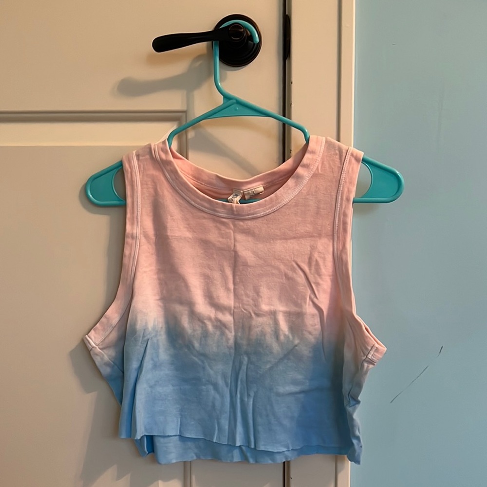 Cropped muscle tank tie die!